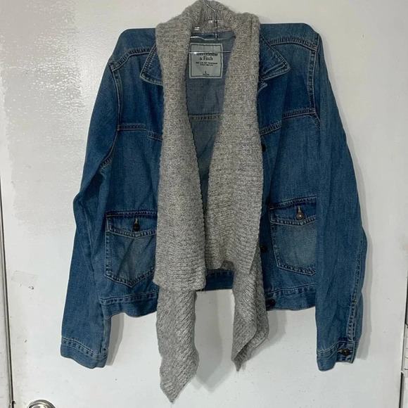 Abercrombie & fitch sweater Jean jacket - Picture 1 of 6